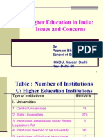 Higher Education in India: Issues and Concerns: by Poonam Bhushan School of Education IGNOU, Maidan Garhi New Delhi-68