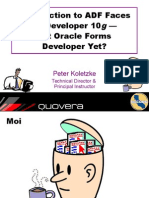 Introduction To Adf Faces in Jdeveloper 10 - Is It Oracle Forms Developer Yet?