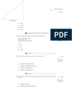 1.  	What is the output of the following lines of code?   int j=7,k=5,m=8,result;  result=j/m*k;  System.out.println(result);	  Mark for Review  (1) Points   	 	 	 	 	   	 	 	  0 (*) 	   	 	 	  4.375 	   	 	 	  0.175 	   	 	 	  280 	   	 	 	 	 	   	 	 	 	 	 	Incorrect. Refer to Section 4 Lesson 3. 	   	 	 	 	 	   	 	2.  	What is the output of the following lines of code?  int j=7,k=5,m=8,result; result=j-k%3*m;  System.out.println(result);	  Mark for Review  (1) Points   	 	 	 	 	   	 	 	  0 	   	 	 	  16 	   	 	 	  2 	   	 	 	  -9 (*) 	   	 	 	 	 	   	 	 	 	 	 	Correct 	   	 	 	 	 	   	 	3.  	Which of the following is not correct Java code?	  Mark for Review  (1) Points   	 	 	 	 	   	 	 	  double x=Math.sqrt(16); 	   	 	 	  double x=Math.pow(3,4)*5.0; 	   	 	 	  double x=Math.PI*5.0; 	   	 	 	  double x=Math.pow; (*) 	   	 	 	 	 	   	 	 	 	 	 	Correct 	   	 	 	 	 	   	 	4.  	Which line of Java code assigns the value of 5 raised to the power of 8 to a?	  Mark for Review  (1) Points   