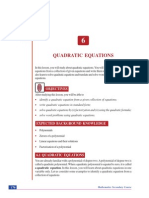 Chapter 6. Quadratic Equations