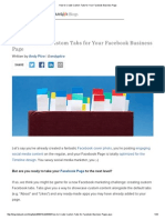 How To Create Custom Tabs For Your Facebook Business Page PDF