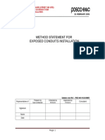 Method Statement For Exposed Conduits Installation