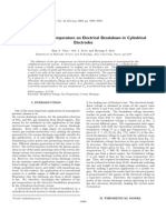 Influence of Gas Temperature On Electrical Breakdown in Cylindrical Electrodes