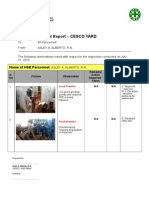 HSE Enforcement Report - CESCO YARD: Name of HSE Personnel