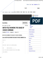 Batch File Showing The Usage of Choice Command - Dos Examples and Tutorials