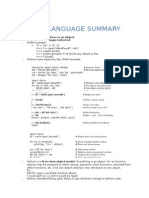 Python Language Features Summary