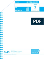 Example Test Numeracy Y7 Calc