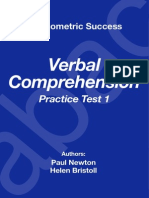 Psychometric Success Verbal Ability - Comprehension Practice Test 1