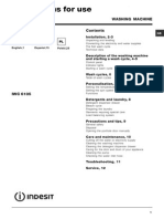 Instrucciones Lavadora Indesit