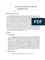 A Computerized Payroll System For The Barangay Dita