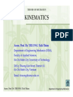 Kinematics Kinematics: Assoc. Prof. Dr. TRUONG Tich Thien