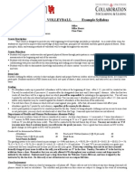 Peb 1149 Volleyball Example Syllabus: Department of Health and Human Performance Absentee Policy