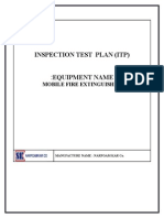 Inspection Test Plan (Itp) : Mobile Fire Extinguisher