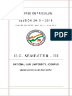 NLUJ Course Curriculum