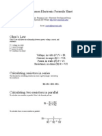 Electronics Formulas