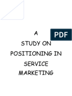 Positioning in Service Marketing.