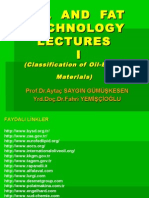 Oil and Fat Technology Lectures I