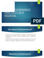 Good Governance Practices in A Hospital