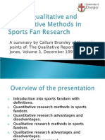 Mixing Qualitative and Quantitative Methods in Sports Fan