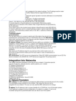 Integration Into Networks: 4.1 Network Parameters