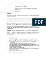 Specific Gravity and Absorption of Coarse Aggregate