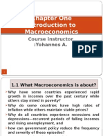 Chapter One Introduction To Macroeconomics: Course Instructor:yohannes A