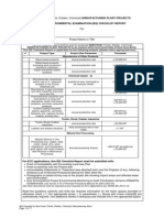 Non Food Manufacturing Plant Checklist