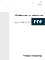 SGSN Integration and Implementation: Papanash Om Prakash Muthuswamy