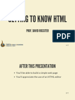 03 Getting To Know HTML