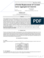 Experiments On Partial Replacement of Coconut Shell As Coarse Aggregate in Concrete