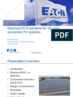 Electrical BOS Solutions For UK Grid-Connected PV Systems: Richard Molloy Segment Sales - Renewable Energy 25 June 2014