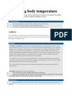 Article On Measuring Body Temperature