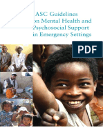 IASC Guidelines On Mental Health and Psychosocial Support in Emergency Settings