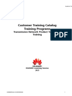 Customer Training Catalog Training Programs: Transmission Network Product Technology Training