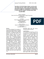 Applying Strategy Inventory For Language Learning and The Motivated Strategies For Learning Questionnaire in Assessing Learning Strategies and Motivation of Iranian Efl Learners