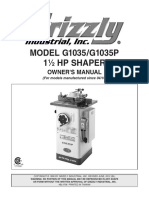 Grizzly Shaper Manual