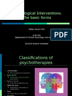 Introduction To Clinical and Counselling Psychology 09 - Interventions - The Basic Forms