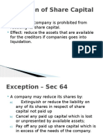 Reduction of Share Capital