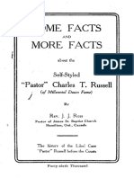 Watchtower: Facts About Pastor Charles Russell by Rev. JJ Ross, 1913