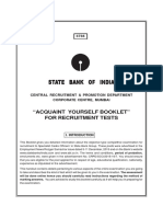 SBI Acquaint Yourself Booklet English