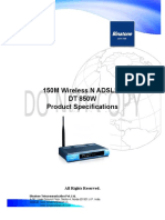 Data Sheet 150M Wireless N ADSL2+ Router (DT 850W)