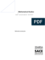 Mathematical Studies: Mathematics Learning Area