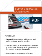 Supply, Demand and Market Equilibrium