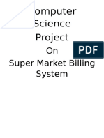 C Super Market Billing System