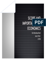 2) Scope and Importance of Economics