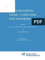 Elliott Mendelson - Foundations Logic, Language and Mathematics