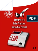 Clarity Urocheck 120 Urine Analyzer - Manual