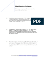 Combined Gas Law Worksheet