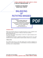 Unit 4 Balancing of ROTATING MASSES PDF