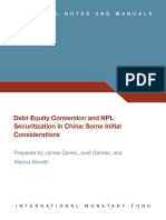 Debt-Equity Conversion and NPL Securitization in China: Some Initial Considerations